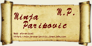 Minja Paripović vizit kartica